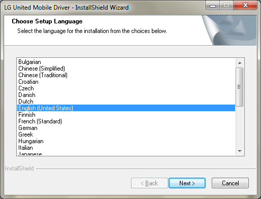 Then it will launch the install of the driver and select English