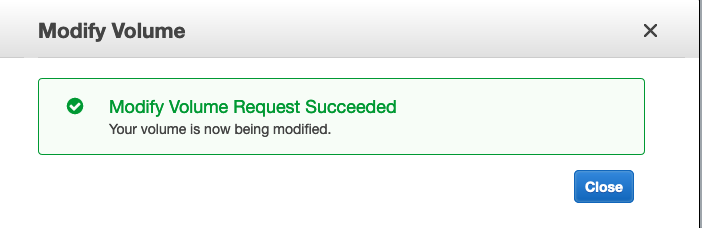 EC2-Modify-Volume-Success