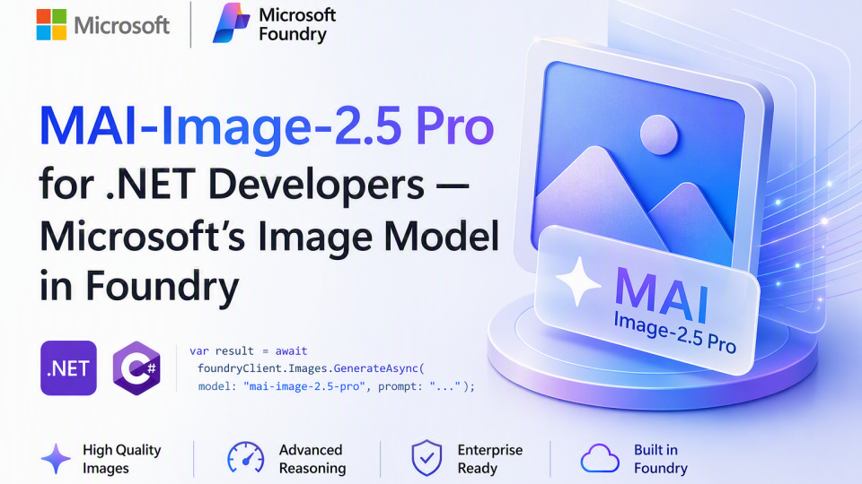 MAI-Image-2.5 Pro for .NET Developers — Microsoft’s Own Image Model Lands in Foundry